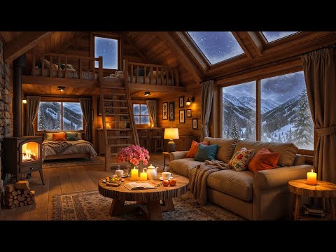 Warm Winter Nights With Soft Jazz by the Cozy Fireplace ❄️ Smooth Jazz Instrumental for Work, Study