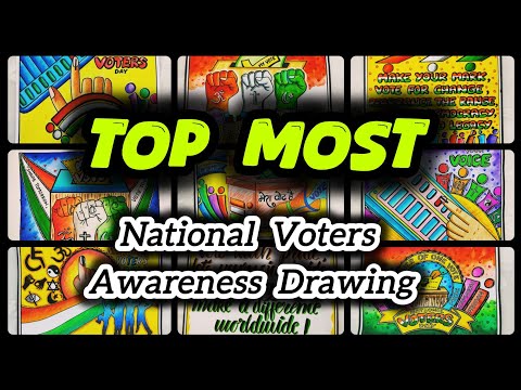 National voters day drawing/मतदाता जागरूकता ड्राइंग /voters awareness drawing/voter utsav