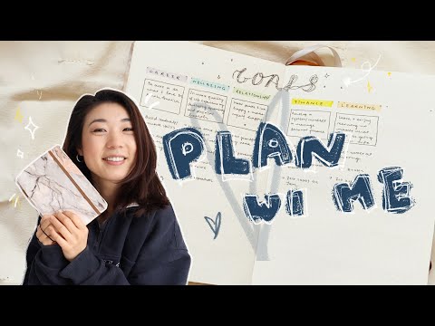 plan with me 📕 simple bullet journal setup + setting goals w/ OKR