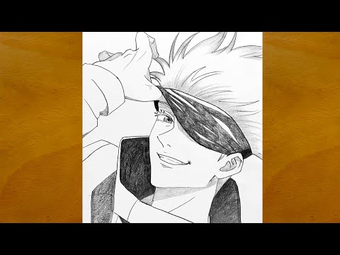 How to Draw Gojo Satoru Step by Step || Easy Anime Sketch Showcase