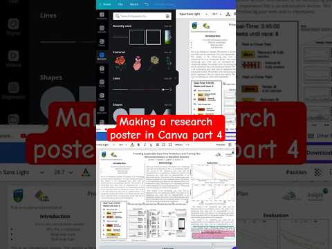 How to make a research poster in canva part 4 #canva #tutorial #research #poster #phdstudent