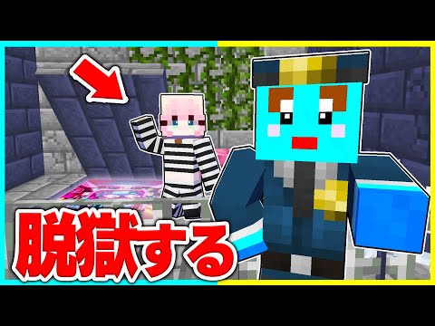 🌈透明なドアを使って刑務所から脱獄する!! 【まいくら / マインクラフト】