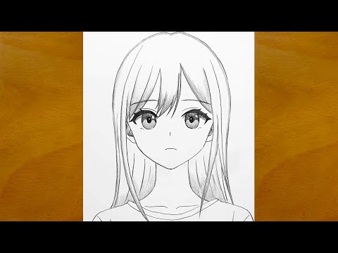 Anime Sketch || How to Draw a Beautiful Anime Girl Step by Step