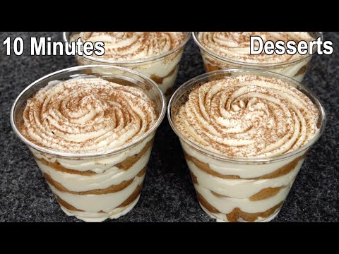 Just 10 Minutes Fast, Quick and Easy Dessert Recipe | Homemade Dessert Cup | Tiramisu Cup Recipe