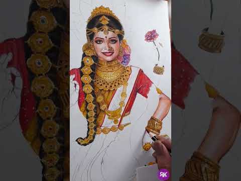 Goddess Lakshmi /  Laxmi Maa color pencil Portrait #diwali #diwali2023 #deepawali #lakshmi #art