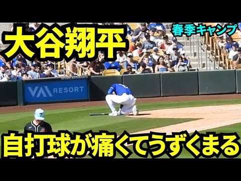 【速報】大谷翔平第3打席！強烈自打球に悶絶する大谷翔平……【現地映像】2025年3月11日スプリングトレーニング ダイヤモンドバックス戦