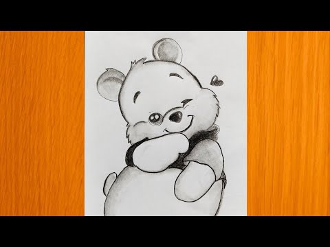 how to draw Winnie the Pooh step by step| poo drawing | bear drawing easy |bear drawing|| pencil art