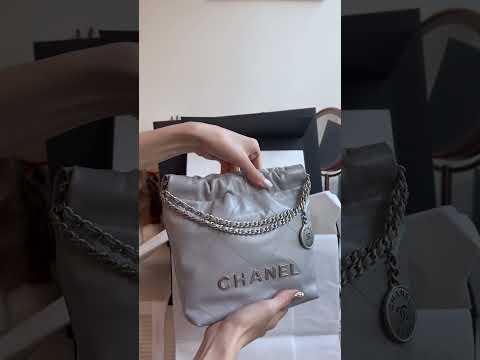 Chanel 24p grey mini 22 🤍would you keep it?? #chanel #chanelunboxing #unboxing #mini22 #handbags