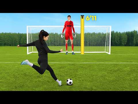 I Challenged World's Tallest Goalkeeper