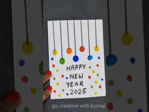 🥰Happy new year🥰 card 2025 / Handmade new year card idea/ How to make new year greeting card #shorts