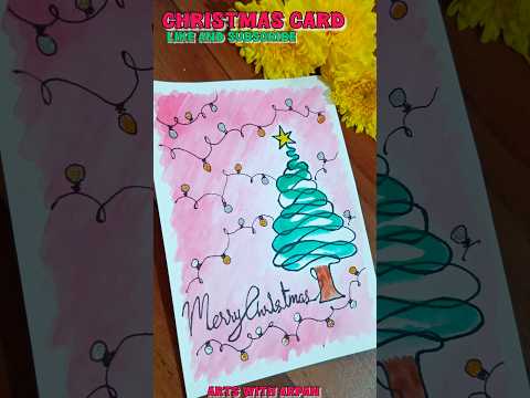 Christmas Card 🎄🎊 | Arts With Arpan #shorts #youtubeshorts #christmas #art #christmas2024