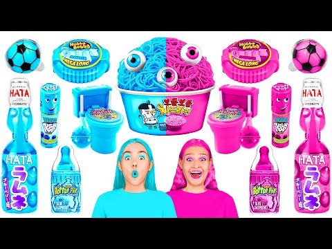 Pink Food vs Blue Food Color Challenge | Food Battle by RaPaPa Challenge