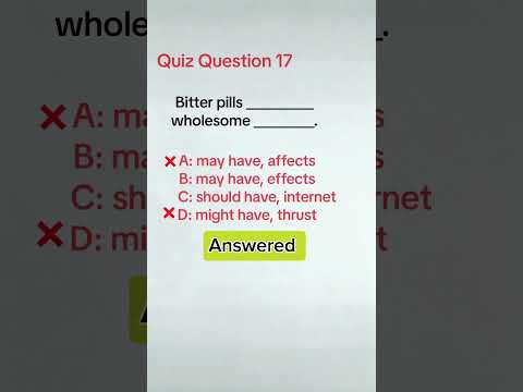 Quiz Question 17 Answered #englishgrammar #englishquizchannel #grammarbasic