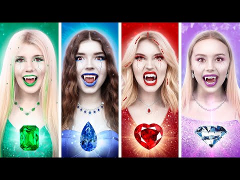 Emerald, Ruby, Sapphire and Diamond Girl! My Girlfriend is a Vampire