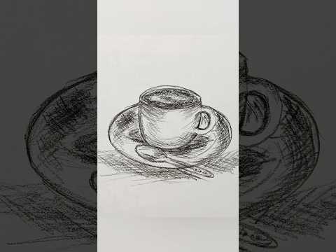 Cup Plate Drawing || #cupplate #cup #plate #drawing #easy #drawingtechniques #shading