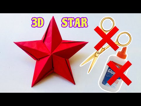 How to Make 3D Star for your Christmas Decoration | Paper Craft