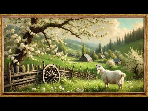 Peaceful Spring Countryside | Vintage Oil Painting Screensaver | Relaxing 4K Nature TV Art