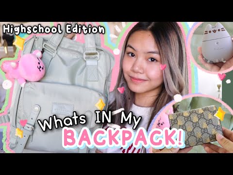 WHATS IN MY BACKPACK! 🧸🎒 *highschool edition*