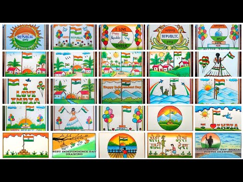 Republic day drawing  easy | How to draw Republic day | Republic day poster drawing #republicday