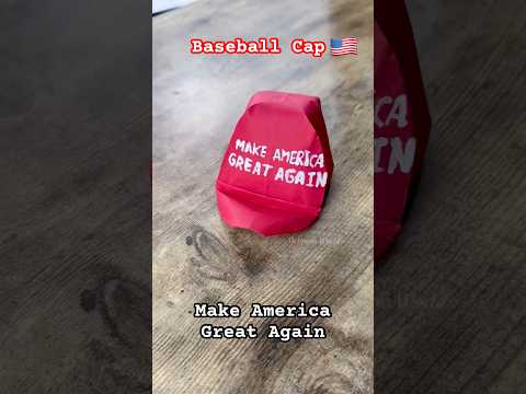 BASEBALL CAP ORIGAMI TUTORIAL - MAKE AMERICA GREAT AGAIN FOR INAUGURATION DAY| DIY PAPER HAT ORIGAMI