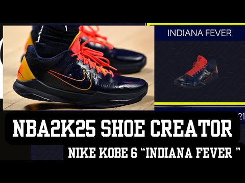 NIKE KOBE 6 INDIANA FEVER NBA2K25 SHOE CREATOR