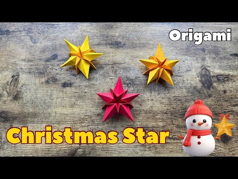 ORIGAMI CHRISTMAS STAR 3D TUTORIAL | PAPER CRAFT DECORATION FOR CHRISTMAS AND NEW YEAR ORIGAMI STAR