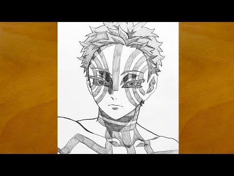 How to Draw Akaza Step by Step || Demon Slayer Character Drawing || Easy Anime Sketch