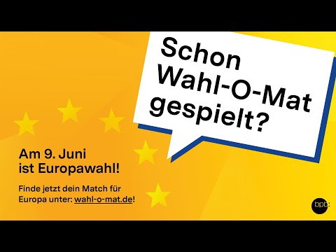 Der Wahl-O-Mat zur Europawahl 2024 - ab 7. Mai online