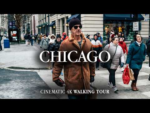 CHICAGO [USA] Downtown WALKING TOUR | 4K Cinematic Virtual Tour with Immersive City Sounds