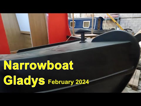 Narrowboat Gladys in her true colour at last! My 3rd visit to Aintree Boats, February 2024