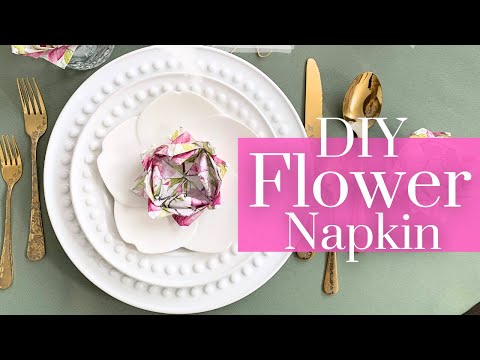 Asmr NAPKIN Folding Tutorial ✽ Spring TABLE DECOR ✽ Transformative Element for Any Tablescape