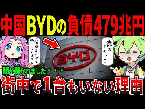 【衝撃】中国がEVを見限り燃料車に回帰！？数十兆円投資が無駄に終わる悲惨な現実【ずんだもん＆ゆっくり解説】