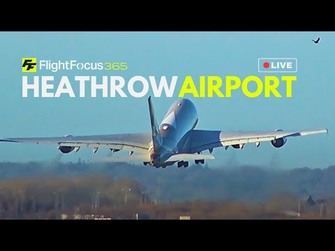 Heathrow Airport Live -STRONG WINDS- Tuesday 28th January 2025