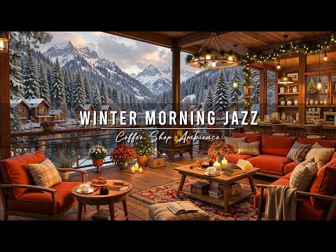 Winter Morning Jazz Music at Cozy Lakeside Porch Ambience ⛄ Relaxing Jazz Background Music for Work