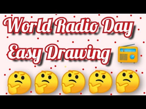 #worldradiodaydrawing /#worldradiodayposter /world radio day easy drawing for beginners.