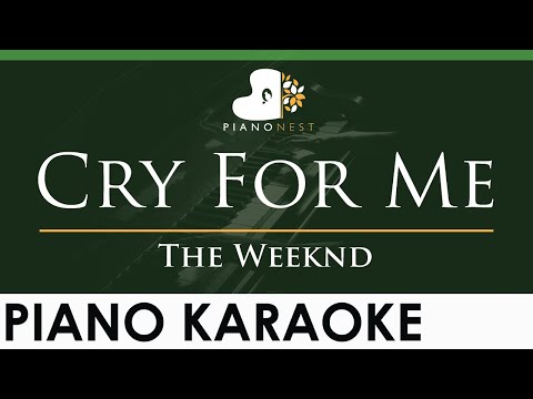 The Weeknd - Cry For Me - LOWER Key (Piano Karaoke Instrumental)