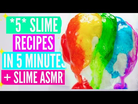 Easy Slime Recipes//Jelly Slime, DIY Clay Slime, Slushie Slime, Snow Fizz How To Make Slime Tutorial