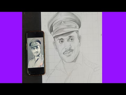 maj.  Somnath Sharma drawing/pencil drawing / how to draw /easy drawing tutorial /drawing tutorial