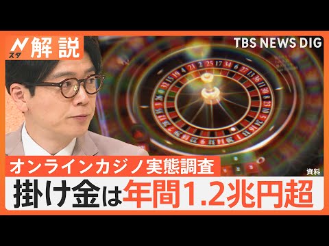 賭け金は年間1.2兆円超…オンラインカジノ初の実態調査、利用経験者は推計337万人に【Nスタ解説】｜TBS NEWS DIG