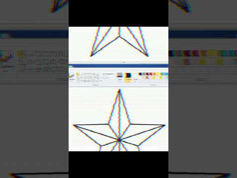 3D Star drawing | Step by Step | Very Easy | #drawing #art #mspaint