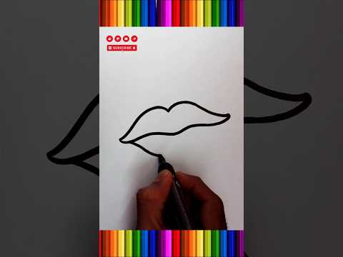 how to draw a lips #drawing #lips #trending #shorts