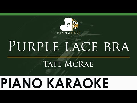 Tate McRae - Purple lace bra - LOWER Key (Piano Karaoke Instrumental)