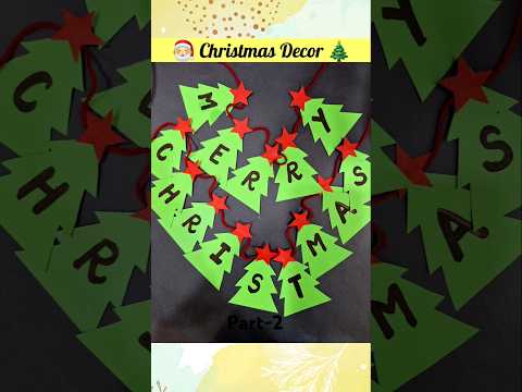 Merry Christmas Banner #christmasdecor #papercraft #diy #shorts #christmascraft #gocreativewithkomal