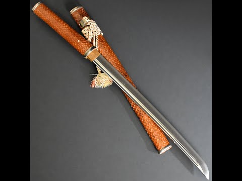 03344 ANTIQUE NIHONTO JAPANESE SAMURAI KATANA SWORD WAKIZASHI KATSUMITSU 勝光 signed w/KOSHIRAE