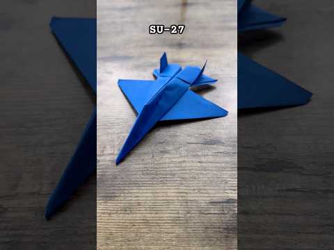 ORIGAMI SU-27 FIGHTER JET TUTORIAL | HOW TO MAKE COOL PAPER AIRPLANE SU-27 SUKHOI FLANKER ORIGAMI