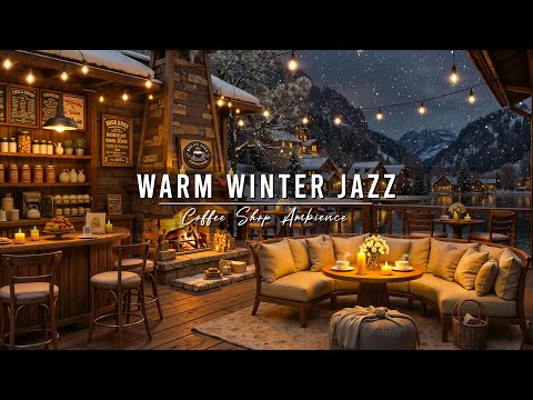 Warm Jazz Music at Winter Coffee Shop Ambience for Work, Study ⛄ Relaxing Jazz Instrumental Music