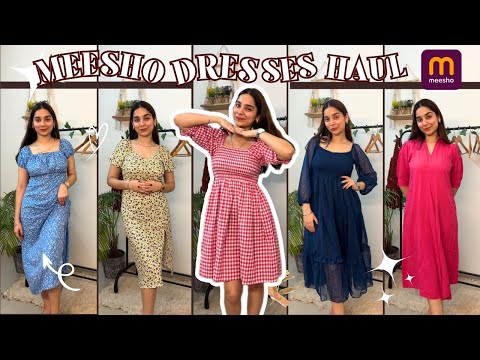 HUGE Meesho Dresses Haul 🎀 HUGE Tryon Haul | *Honest Review* || Tanisha Madhok #meeshohaul #dresses