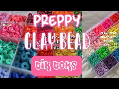 preppy clay beads | tik tok compilation | ☀️🌴🫶🏽🩷🛍️🫧 | Please sub! | #preppy #viral  |