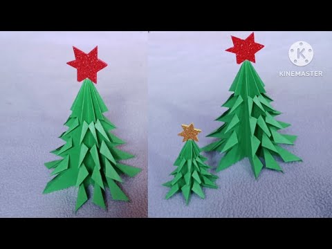 Christmas tree making with paper/ Christmas craft ideas #christmas tree/ easy Christmas decoration