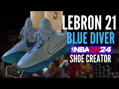 LeBron 21 Blue Diver NBA2K24 SHOE CREATOR